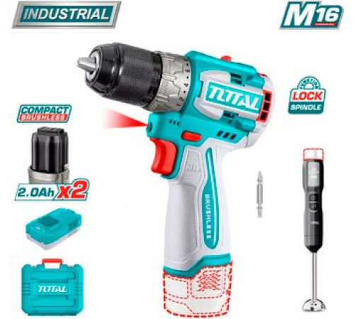 Total TCKLI1628 шуруповерт, блендер, 2 АКБ, кейс