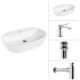 Умывальник Lauter 21460-60 + Allure 21C618С + сифон 21635CH +донный клапан 21190CH хром
