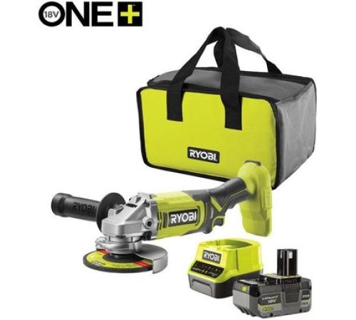 Угловая шлифмашина Ryobi RAG18125-1C40S 5133005643 с 1-им АКБ, сумка