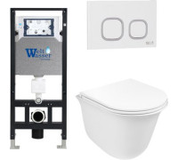 Унитаз подвесной WeltWasser Amberg 506 + Telbach 004 GL-WT + Amberg RD-WT