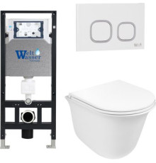 Унитаз подвесной WeltWasser Amberg 506 + Telbach 004 GL-WT + Amberg RD-WT