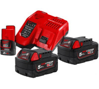 Аккумулятор с зарядным устройством Milwaukee M18 M18NRG-502 4933459217 2 x 18В/5 Ач + 12В/2 Ач + 12-18В