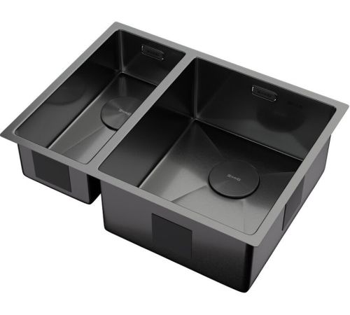 Кухонная мойка ZorG Zerox 58-2 U / IF-L PVD Gunblack