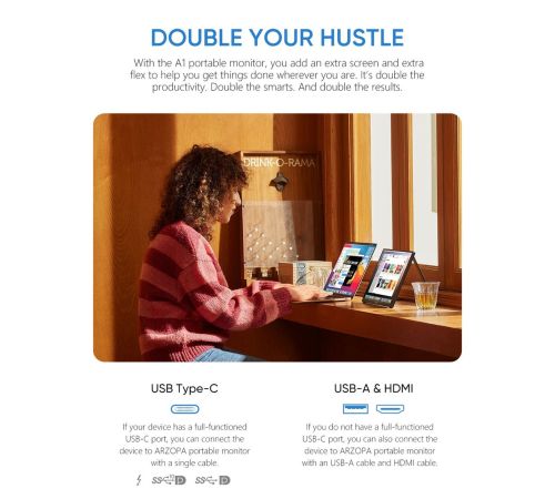 Портативный монитор Arzopa A1