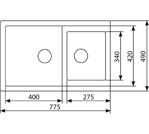 Кухонная мойка Zigmund & Shtain Rechteck 400.275 индийская ваниль