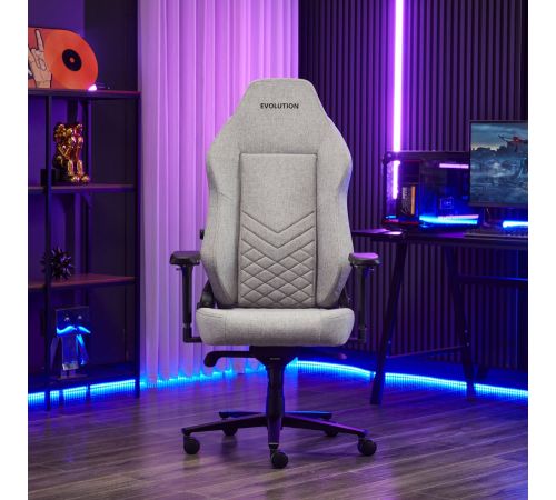 Игровое геймерское кресло Evolution TITAN Fabric серый