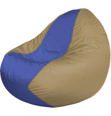 Кресло-мешок Flagman Classic К2.1-34 бежевый темный/синий