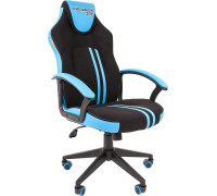 Кресло CHAIRMAN Game 26 черный/голубой