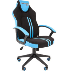 Кресло CHAIRMAN Game 26 черный/голубой