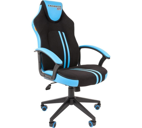 Кресло CHAIRMAN Game 26 черный/голубой