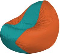 Кресло-мешок Flagman Classic К2.1-160 бирюзовый, оранжевый