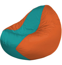 Кресло-мешок Flagman Classic К2.1-160 оранжевый/бирюзовый