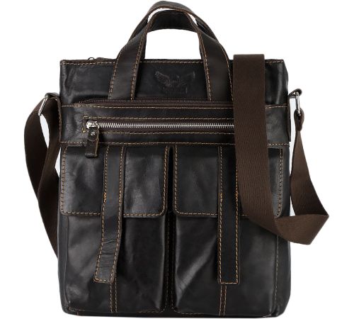 Мужская сумка Poshete 196-3750-26-DBW коричневый