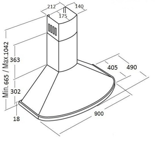 Кухонная вытяжка KUPPERSBERG Bona 90 C Bronze