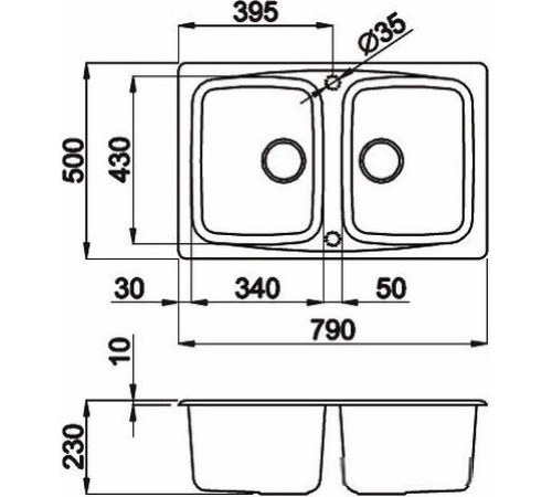 Кухонная мойка Elleci Master 350 Ghisa 70