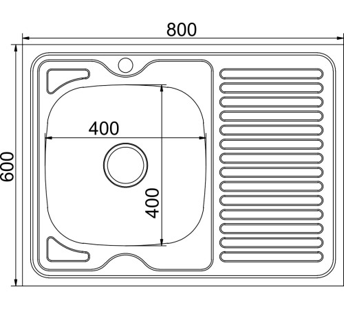 Кухонная мойка Mixline R 555235 с сифоном