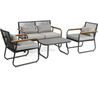 Набор садовой мебели Garden Story Амелия GS012 черный/серый