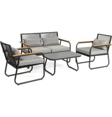 Набор садовой мебели Garden Story Амелия GS012 черный/серый