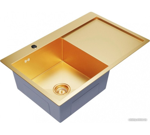 Кухонная мойка Mixline Pro 552919 золото, с сифоном