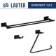 Набор аксессуаров для ванной Lauter 21TS1010 + 21TS1018 + 21TS1012 Matt Black, 3 предмета