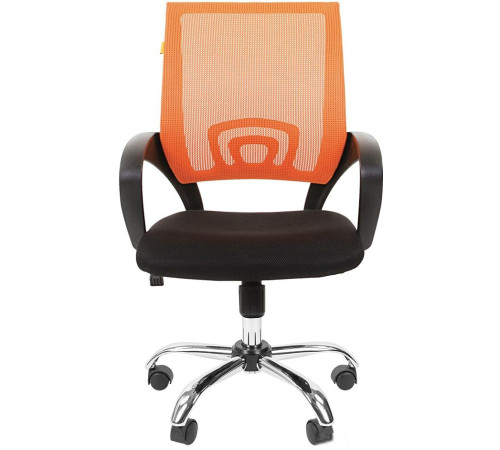 Кресло CHAIRMAN 696 Chrome черный/оранжевый