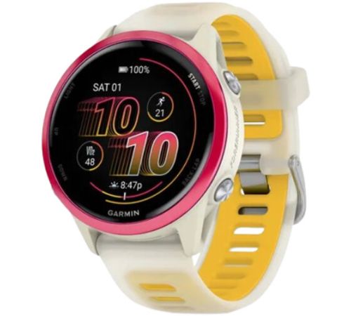 Умные часы Garmin Forerunner 570 42 мм бежевый/розовый