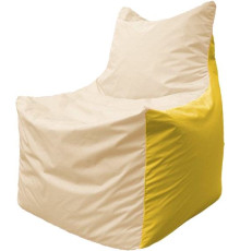 Кресло-мешок Flagman Фокс Ф2.1-148 слоновая кость/жёлтый