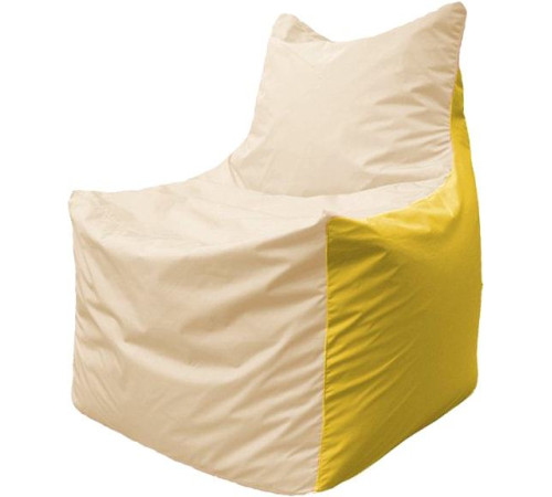 Кресло-мешок Flagman Фокс Ф2.1-148 слоновая кость/жёлтый
