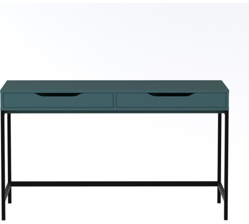 Офисный стол Mio Tesoro Ингар D 132 серо-бирюзовый/черный