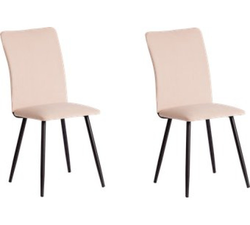 Стул TetChair La Rousse велюр, бежевый/черный, 2 шт