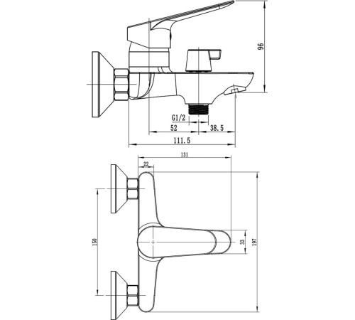 Смеситель Esko Kazan KZ54