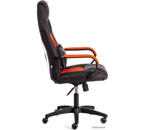 Игровое геймерское кресло TetChair Driver иск.кожа/ткань, черный/оранжевый