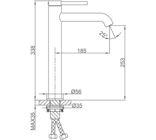 Смеситель Gappo G1006-23