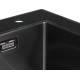 Кухонная мойка ARFEKA ECO AR 500*500 GS BLACK GLASS + BLACK PVD NANO