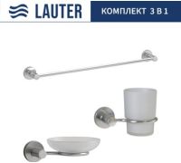 Набор аксессуаров для ванной Lauter 21TS20115 + 21TS20113 + 21TS2015 Chrome, 3 предмета