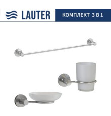 Набор аксессуаров для ванной Lauter 21TS20115 + 21TS20113 + 21TS2015 Chrome, 3 предмета