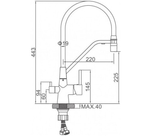 Смеситель Ledeme L4897D-12