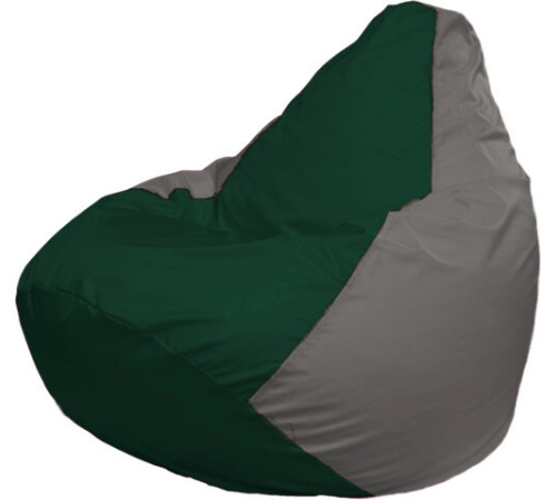 Кресло-мешок Flagman Груша Макси Г2.1-61 серый темный/зеленый темный