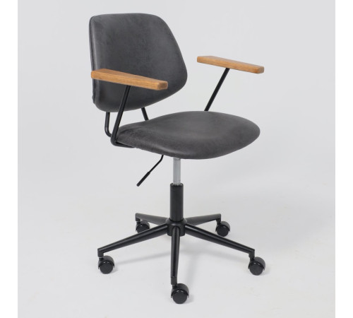 Офисное кресло AksHome Trix экокожа винтажный черный Watusi 16/черный