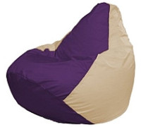 Кресло-мешок Flagman Груша Мини L Г0.1-73 фиолетовый/светло-бежевый