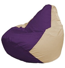 Кресло-мешок Flagman Груша Мини L Г0.1-73 фиолетовый/светло-бежевый