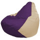 Кресло-мешок Flagman Груша Мини L Г0.1-73 фиолетовый/светло-бежевый