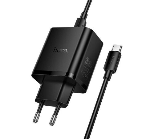 Сетевое зарядное Hoco N75 USB Type-C черный
