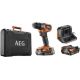 Дрель-шуруповерт AEG Powertools BS18SBL2-202C 4935480056 с 2-мя АКБ, кейс