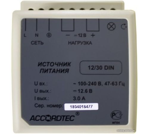 Стабилизатор напряжения AccordTec АТ-12/30 DIN