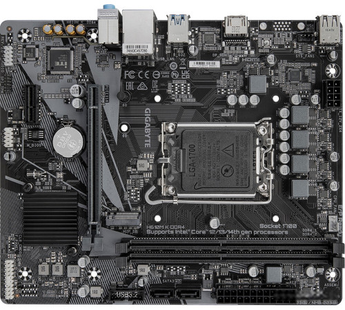 Материнская плата Gigabyte H610M K DDR4 rev. 2.0