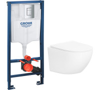 Унитаз подвесной Lauter Sulzdorf + GROHE Rapid SL 38772001 белый с микролифтом