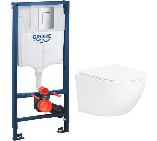 Унитаз подвесной Lauter Sulzdorf + GROHE Rapid SL 38772001 белый с микролифтом