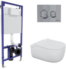 Унитаз подвесной Berges Wasserhaus Ego XL Rimless 043302 с сиденьем