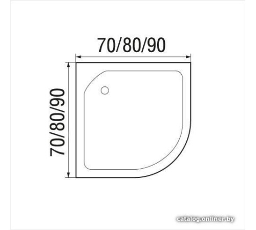 Душевой поддон River Wemor 70/24 C